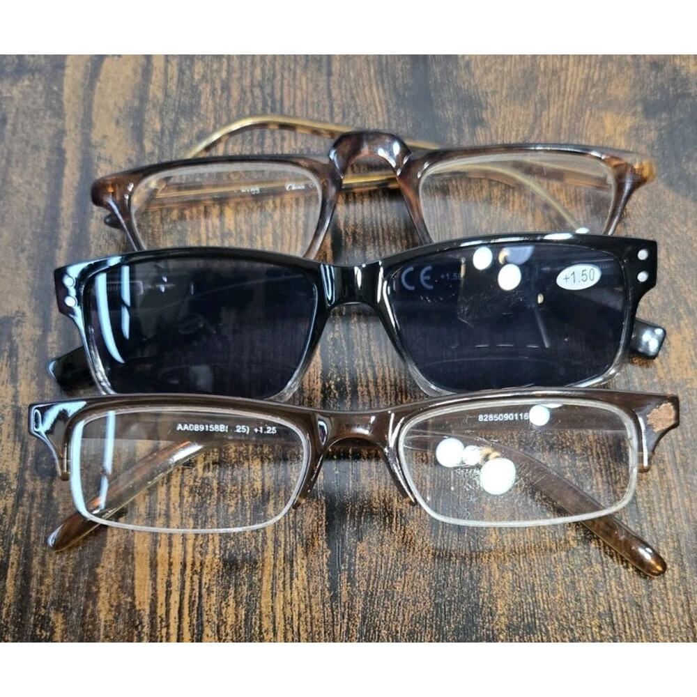 Eyekeeper Brand 3pc Reader 1.50 Glasses - 2 Readers 1 Sunglass Readers